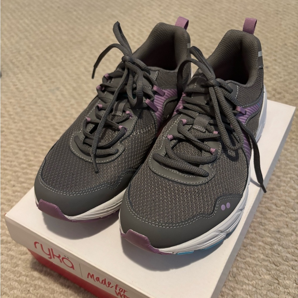 Ryka Women's Gray and Purple Sneakers